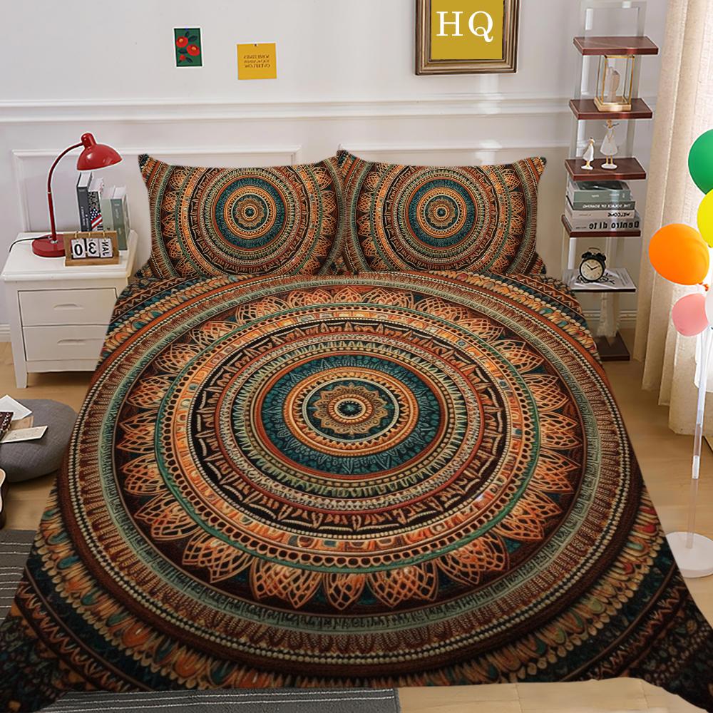 Bedding Set Cover Woman Man Duvet Cover Sets King Queen Size Mandala Bed Clothes Microfiber Home Textiles