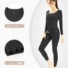 Sillictor Heattech Warm Innerwear Top and Brushed Long Sleeve Shirt and Long Winter Women's Set, Bottoms, Fabric, Tights, Insulation,