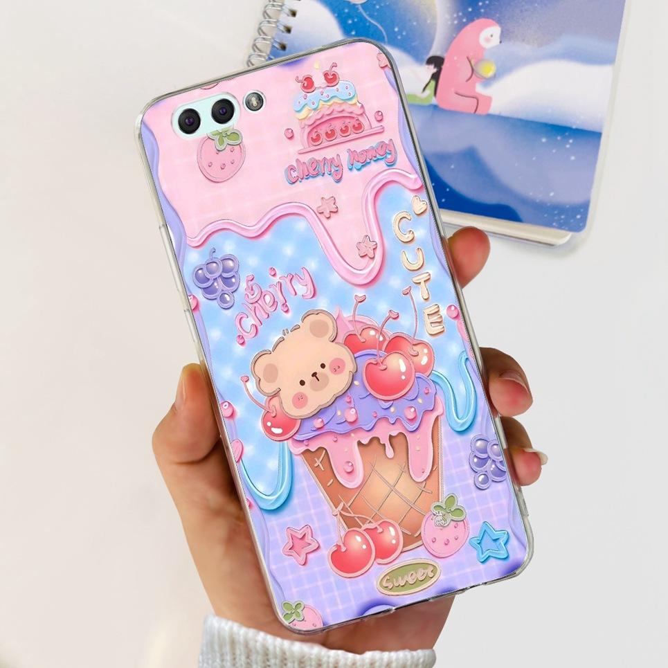 For ASUS ZENFONE 4 ZE554KL / 4 MAX ZC554KL Case Girly Flower Cartoon Dragone Design Transparent Soft Silicone Back Cover Coque