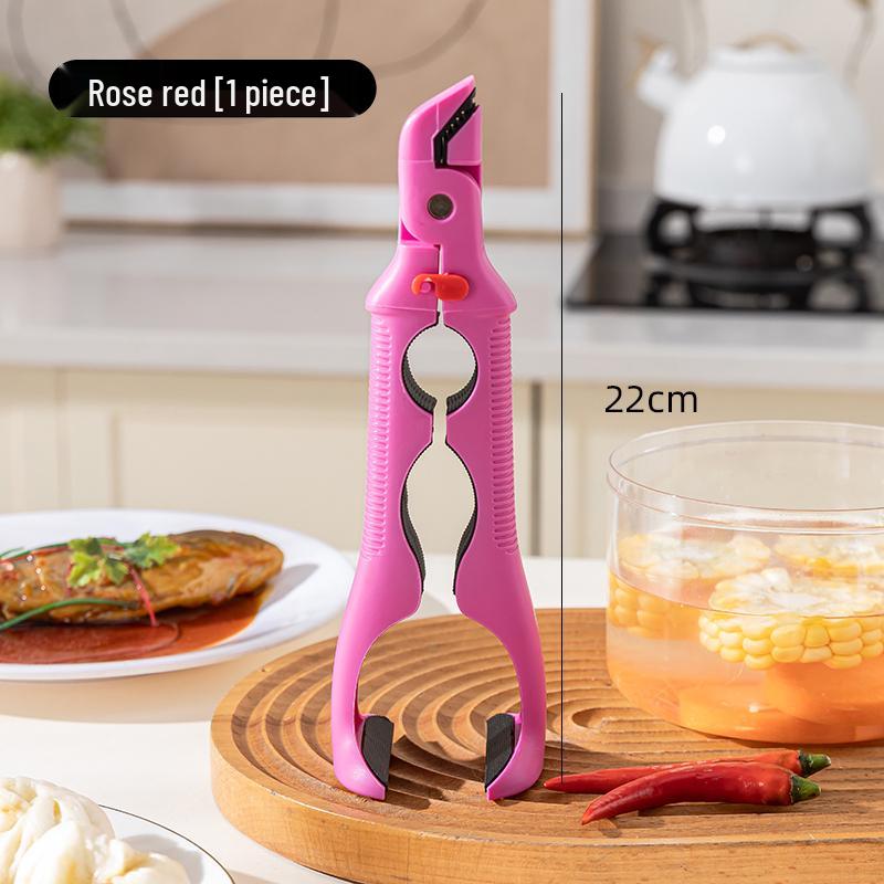 Three-in-One Non-Slip Silicone Bowl Tongs - Anti-Scald Household Plate Lifter