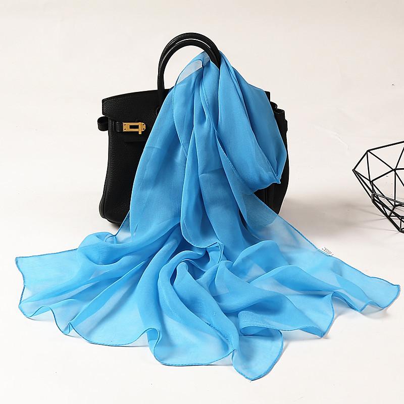 New Fashion Spring/Summer Women Solid Headband Beach Silk Scarf Shawls Female Long Wraps Panama Beach Sunscreen Hijab