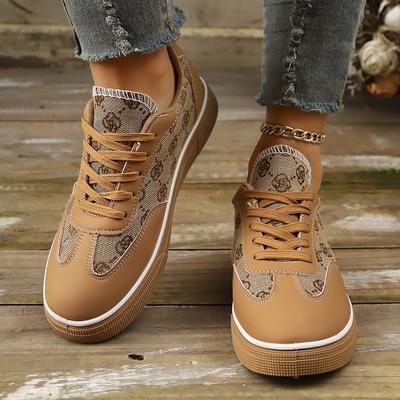 Модные винтажные женские кроссовки с вышивкой, дизайнерский бренд, удобная повседневная обувь, женские кроссовки на плоской подошве со шнуровкой для ходьбы, большие размеры