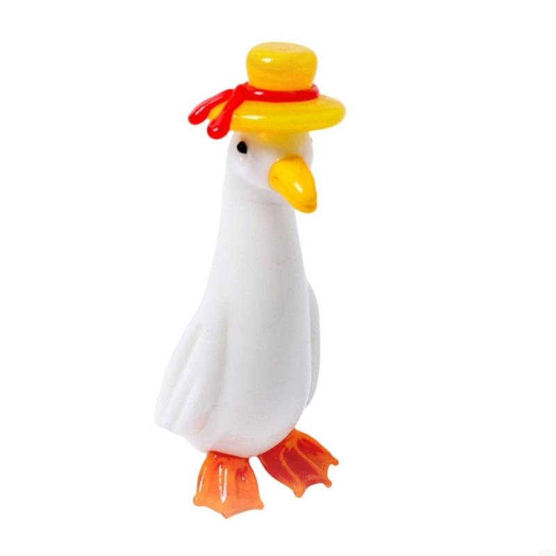 62KD Стеклянная фигурка семьи уток Домашние и офисные настольные аксессуары Садовое украшение
