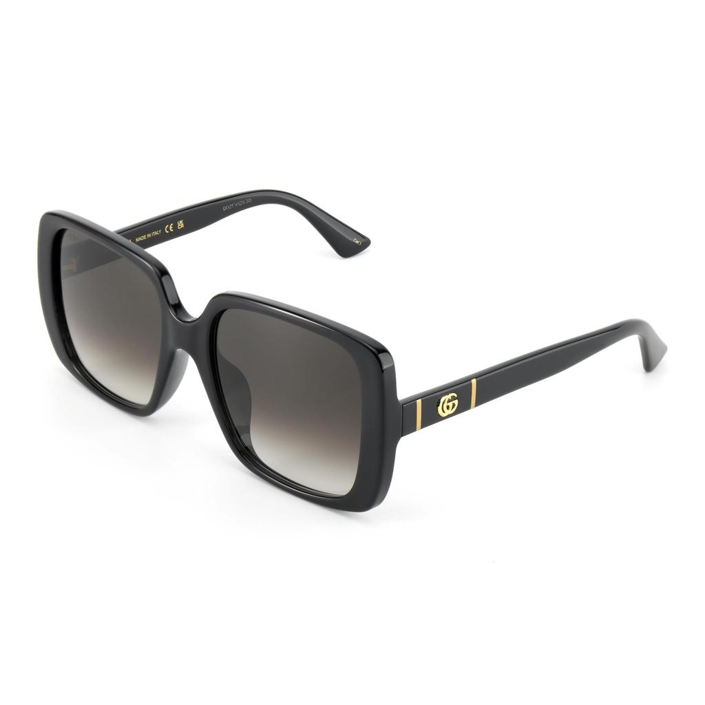 GUCCI Plate Frame Square Sunglasses Unisex Black (Unisex) Sunglasses GG0632SA