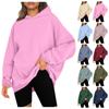 Women's Casual Fashion Solid Color Long Sleeve Pullover Hoodies Sweatshirts