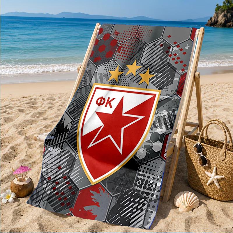 Пляжное полотенце Crvena Zvezda, Быстросохнущее, Легко в уходе, Подходит как для фитнеса, так и для пляжного отдыха, Спортивный незаменимый аксессуар