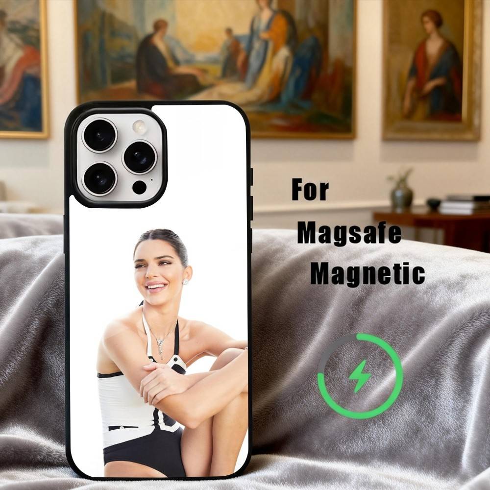 Красивый чехол для телефона модели K-Kendall J-Jenner для iPhone17,16,15,14,13,12,11 Plus,Pro Max Магнитный для беспроводной зарядки Magsafe