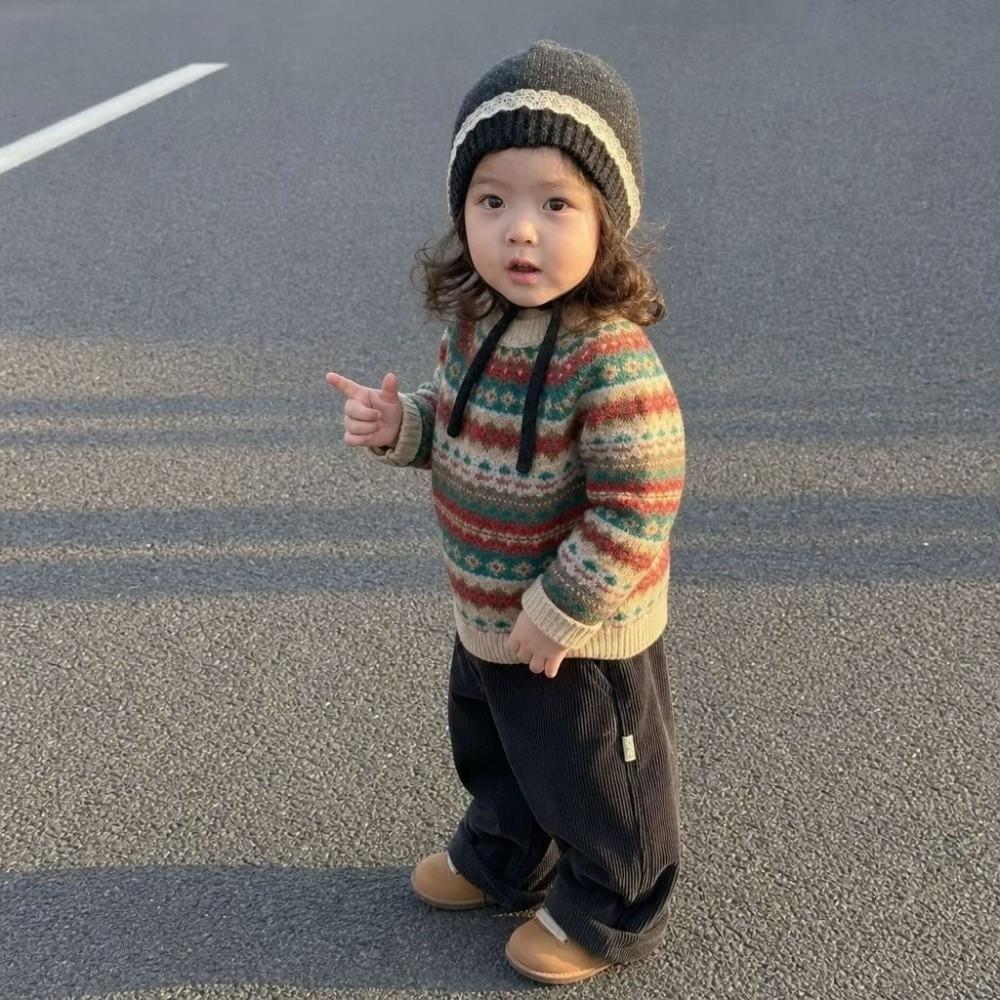 Lace Trim Earflap Bonnet Earflap Lace Trim Hat Durable Baby Beanie Cap Outdoor Wear
