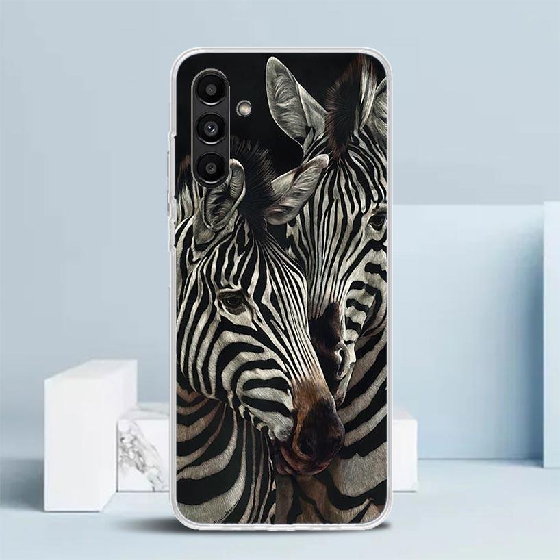 Zebra Stripe Black White Phone Case For Samsung Galaxy A17 A37 A57 A16 A15 A14 A13 A56 A55 A54 A53 A36 A35 A34 A33 A26 A25 A24 A