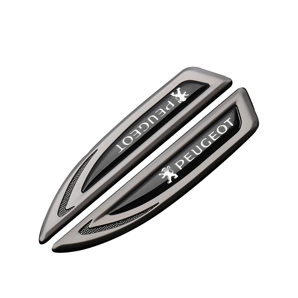 2026 Горячая Наклейка на Автомобиль 2 шт. 3D Металлическая Наклейка-значок на Крыло Автомобиля, Задний Багажник для Peugeot 207 3008 206 208 308 307 40