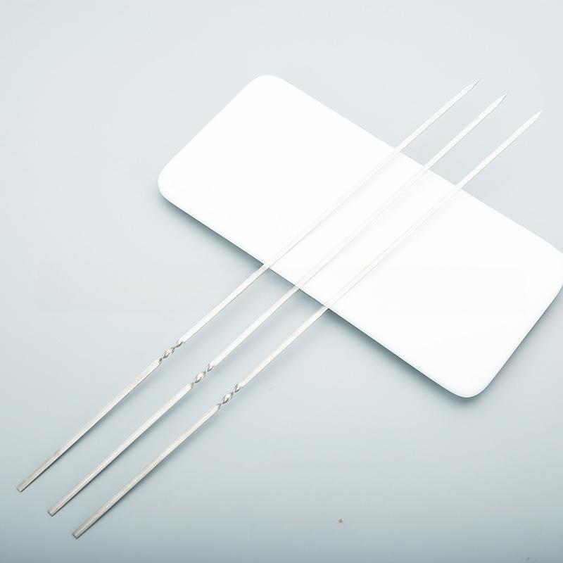 1 НАБОР шампуров для мяса на гриле из нержавеющей стали, шампуры для баранины, иглы для барбекю, инструменты для барбекю