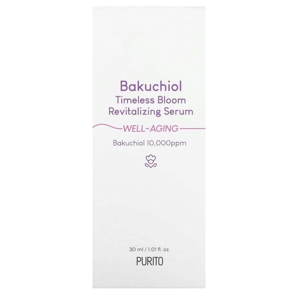 Purito Восстанавливающая сыворотка Bakuchiol Timeless Bloom, 1,01 жидких унций (30 мл)
