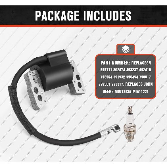 590454 Ignition Coil Compatible With Briggs & Stratton799381 790817 692605 802574 Magneto Armature, Compatible With Briggs & Stratton Engine