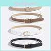 Minimalist Womens Faux Leather Belt With Oval Buckle For Office Use