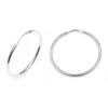 [M8914] - Silver Hoop Earrings 'Simplicity' Silver (rhodium-plated) - 35x2 Mm