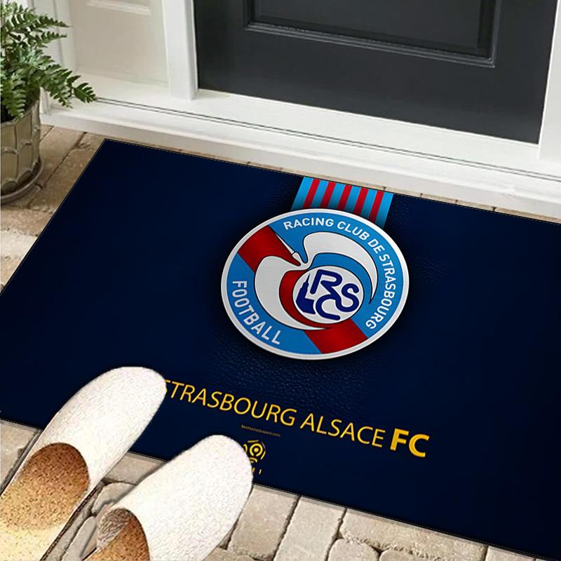 1PC rug Racing Club Strasbourg Crest Carpet, Chair Rug,Area Rug for Office Bedroom living rooms bedroom, Doormat decor Christmas fan gifts