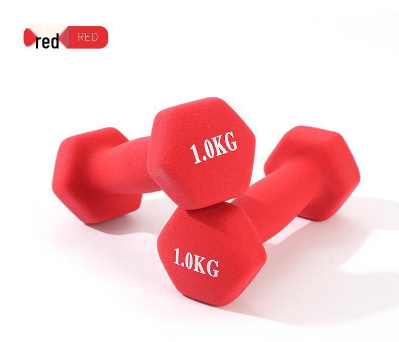 Colorful Plastisol Dumbbells - Beginner Fitness Equipment for Yoga, Slim Arms, and Weight Loss for Students and Young Girls