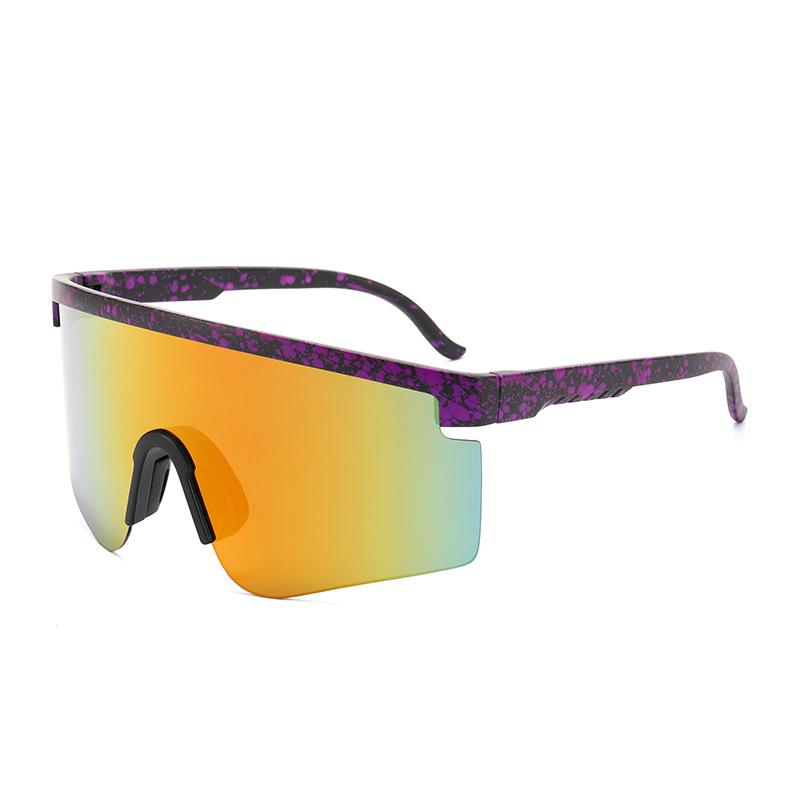 New sunglasses outdoor large frame one-piece men's sunglasses sports cycling sunglasses sunglasses women