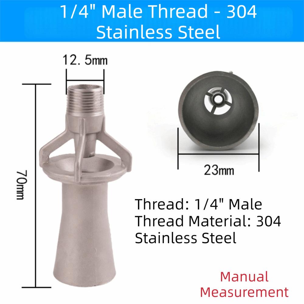Stainless Steel Tank Mixing Eductor Bell Mouth Jet Mixing Nozzle  Electrophoretic Coating