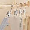 20 шт. прищепок из нержавеющей стали, зажимы для белья, прищепки для белья, крючки для одежды, вешалки для брюк, органайзер, вращающийся на 360°, портативный