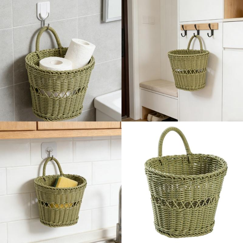 Space Saving Wall Basket With Breathable Handwoven Design Gingers Garlic Storage Container Kitchen Organizer