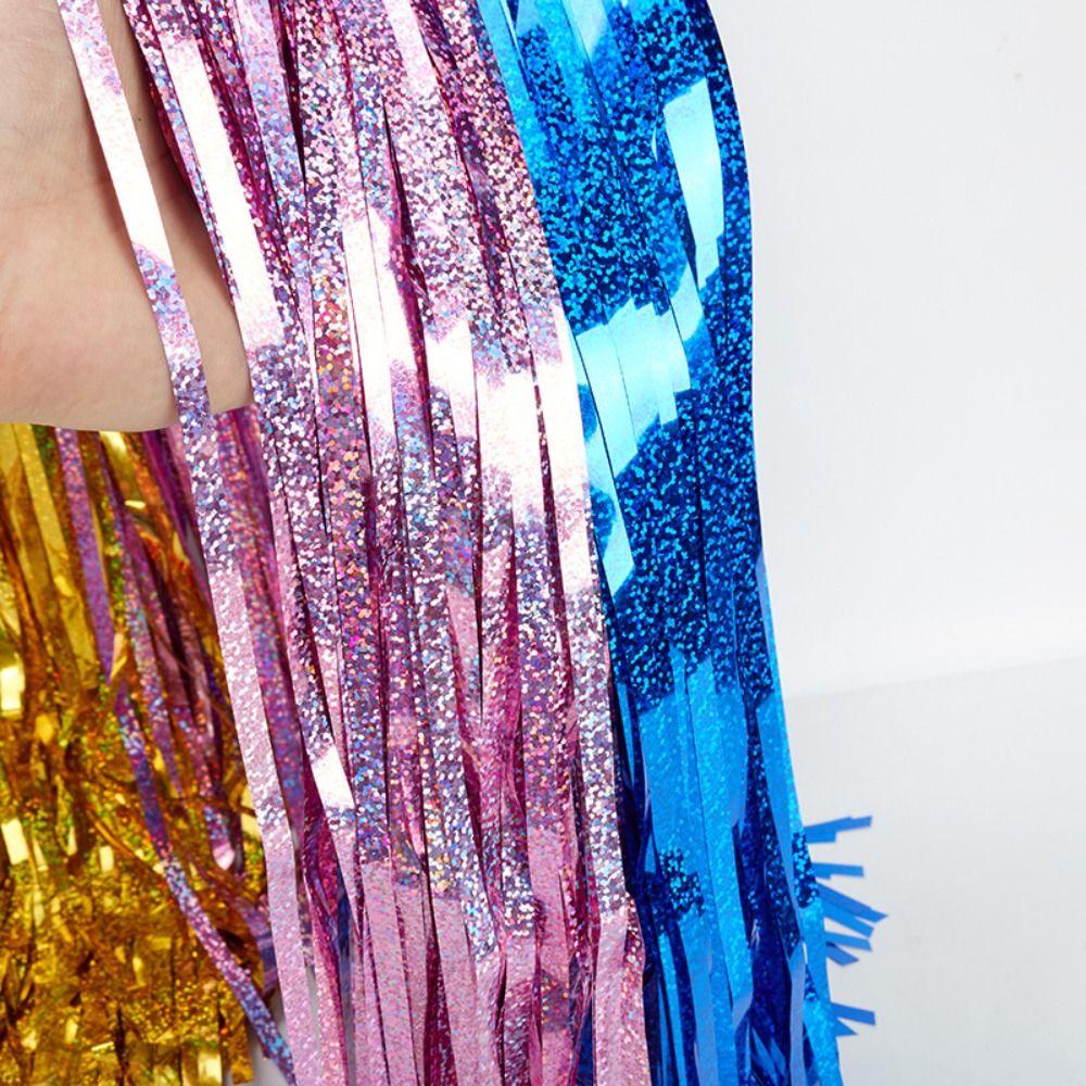 Настенное украшение Вечеринка по случаю дня рождения Свадьба Выпускной Фольгированная штора Кисточки Дождевая штора Дверная штора