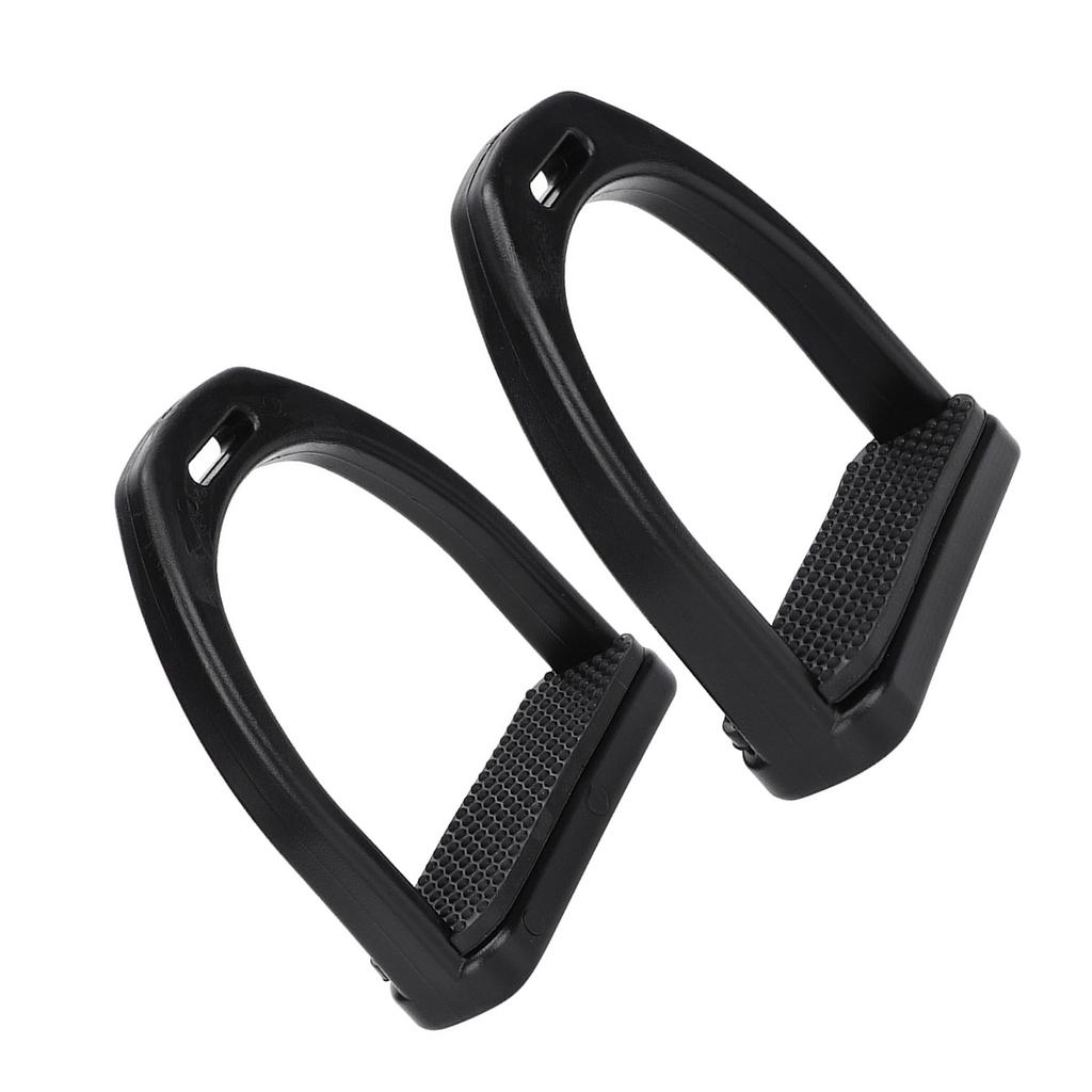 2 Pcs High Strength Plastics Stirrups with Black Non-slip Rubber Pad Horse Tool Accessories(large )