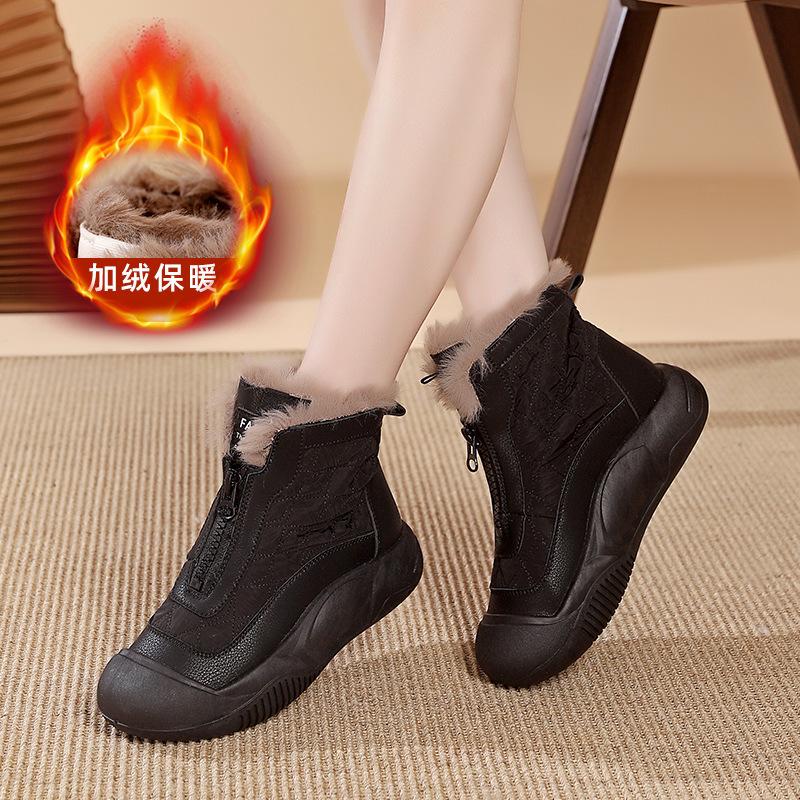 Женская обувь зимняя бархатная утолщенная теплая популярная высокая повседневная модная универсальная теплая обувь зимние ботинки