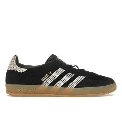 Кроссовки женские Gazelle Indoor Black Wonder White Gum Core-Black JI2755