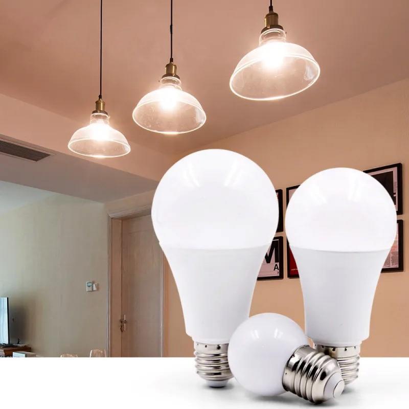 3W 6W 9W 12W 15W 18W 20W 24W LED Aluminum Bulb Super Bright E27 E14 White Light Warm Light Energy Saving Bulb 220V-240V