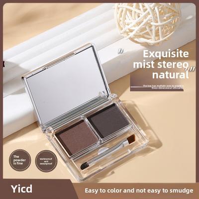 Пудра для бровей с кисточкой Водостойкая Потостойкая Стойкая Не осыпается и не размазывается