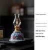 Retro Chinese Ceramic Kerosene Butter Lamp - Nostalgic Indoor Decor