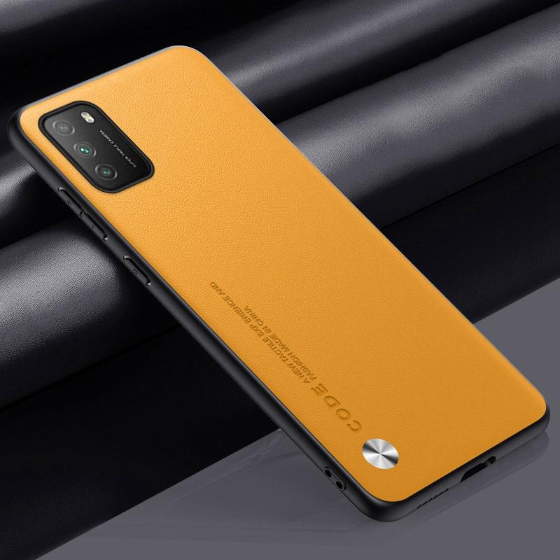 Luxury PU Leather Case For Xiaomi Poco M3 Back Cover Matte Silicone Shockproof Full Protection Phone Case For Poco M3 PocoM3