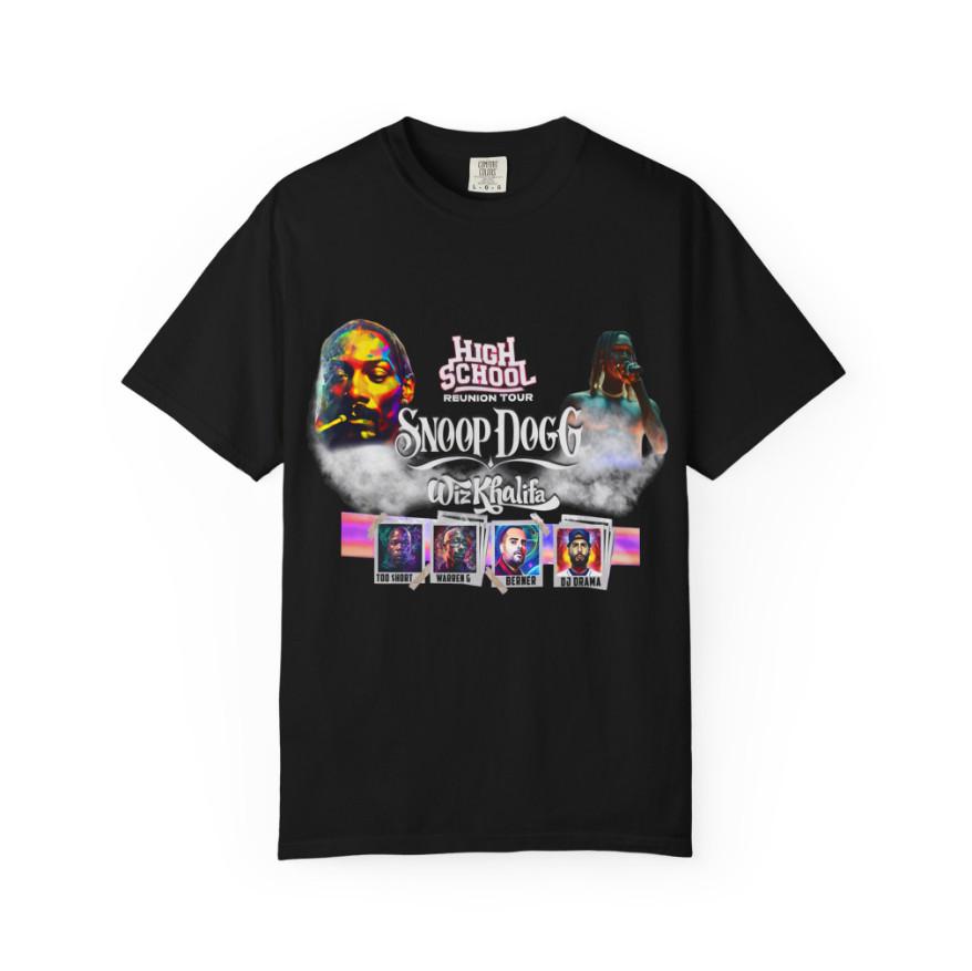 Футболка с двусторонним принтом 2023 Snoop Dogg x Wiz Khalifa Reunion Tour