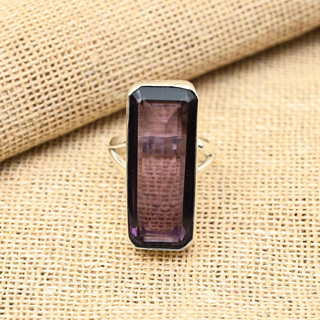 Amethyst Gemstone Handmade 925 Solid Sterling Silver Jewelry Pretty Ring For Wedding Gift