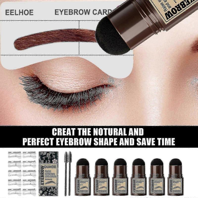 Ouhoe Eyebrow Stamp Stamp Eyebrow Powder Stick Thrush Eyebrow Artifact Eyebrow Stamp Lazy Hairline Shadow Powder      6-6410507516890