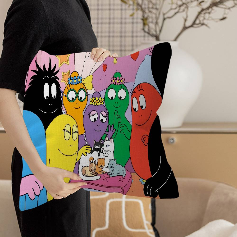 Barbapapa Cartoon Pillow Gifts Home Office Furnishings Bedroom Sofa Car Cushion Cover Case 45X45Cm