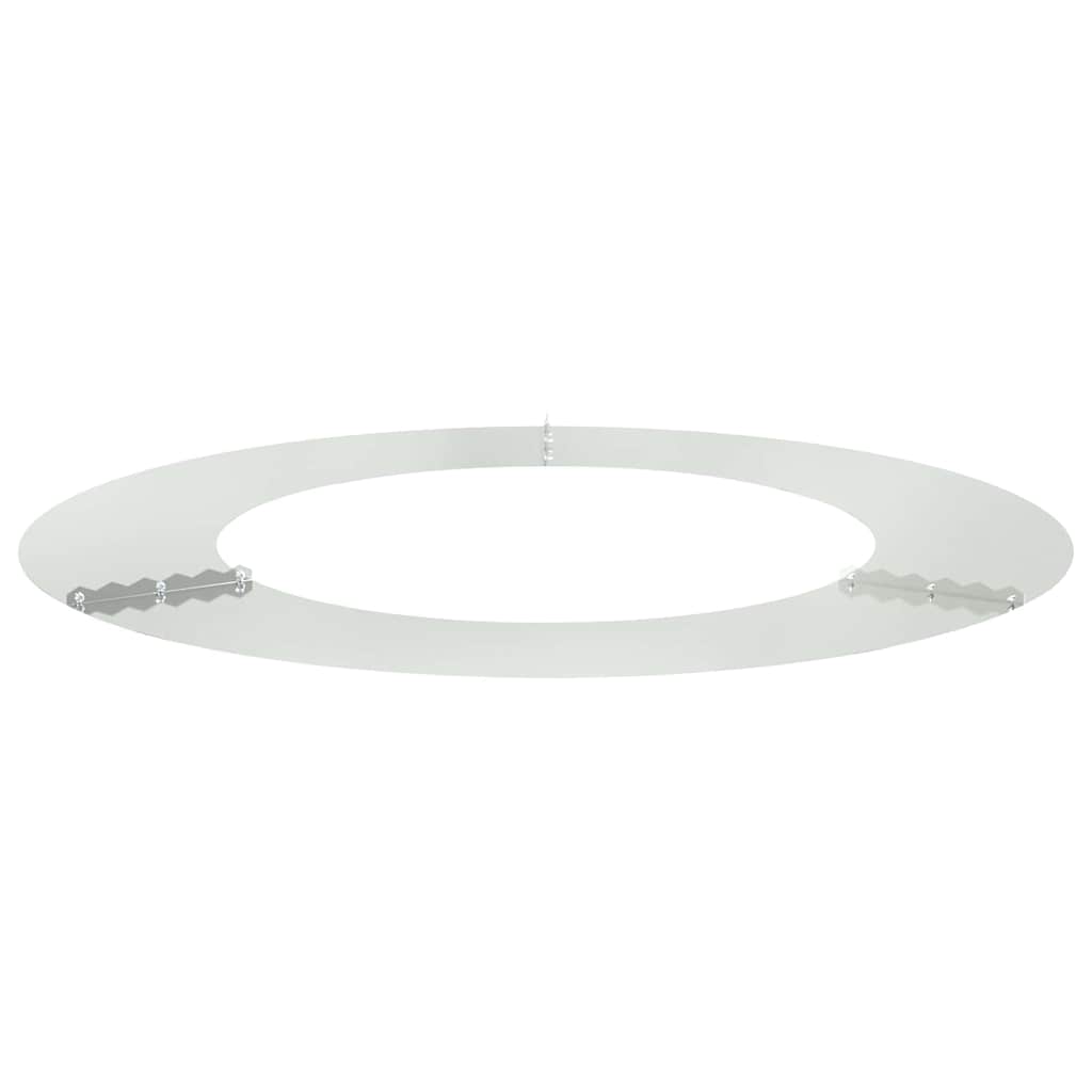 tree ring suitable for flat tree trunk silver Ø50 80 cm galvanized steel
