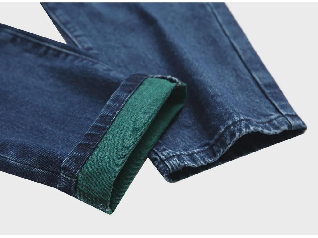 Мужские рваные джинсы Cross-Border Slim Fit из денима