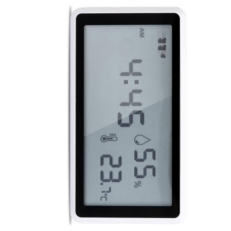 Deli DL336001 Цифровой комнатный термометр-гигрометр с часами (Китайская версия)