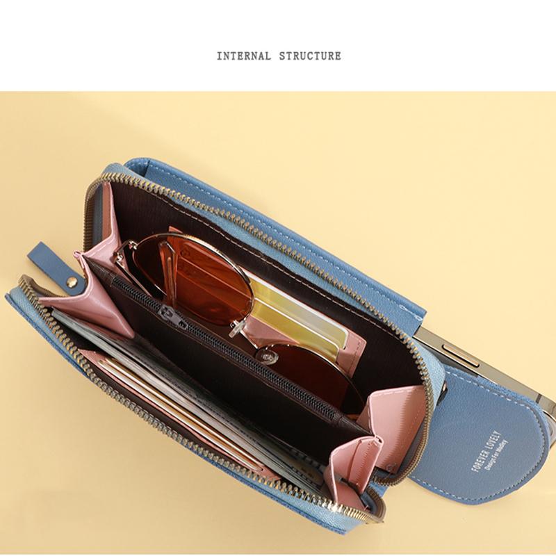 Модная сумка через плечо для мобильного телефона, женская сумка через плечо из искусственной кожи, новинка 2022 года, сумка-держатель для карт, сумка-мессенджер с клапаном, кошелек-кошелек