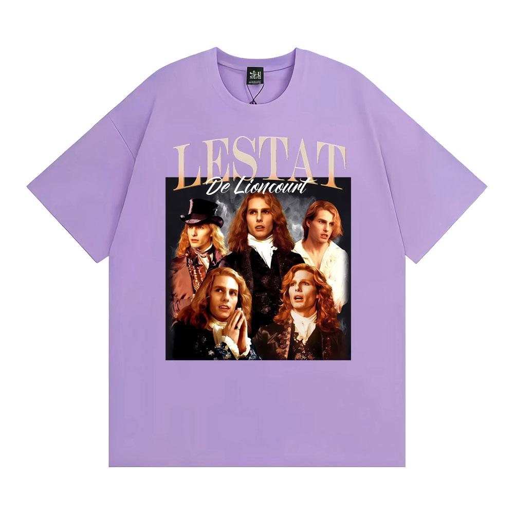 Lestat De Lioncourt Unisex Graphic T Shirt Men Women Clothing Summer Retro Gothic Fashion Tshirt Oversized Cotton Loose T Shirt