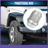 FIVE Wheel Lug Nuts Tire Lugnuts Silver Tone  for Jeep Wrangler Liberty