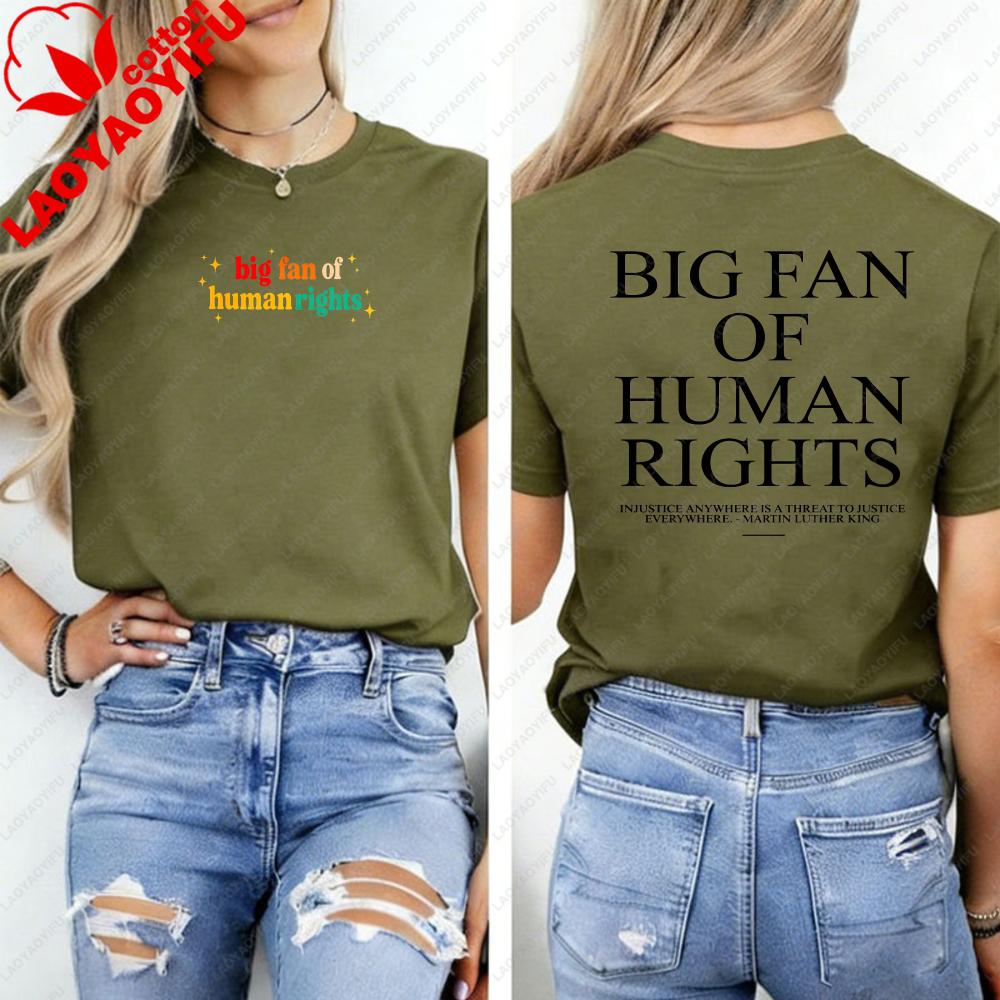 Big Fan of HuUnisex Rights Equality Shirt LGBTQ Rights Tshirt Social Justice Political Protest Tee Free Unisex Clothes Vintage Tops