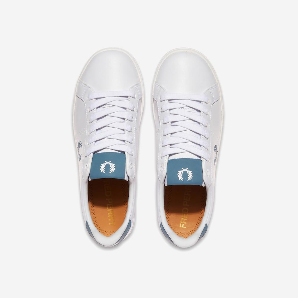[FRED PERRY] B721 Leather [B4321-WHITE/ASH BLUE(574)]