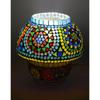 Многоцветная мозаичная настольная лампа из стекла в форме перевернутого колокола