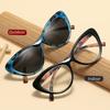 Cat Eye Pochromic Reading Glasses Men Women Trendy Color Changing Outdoor Eyewear Sunglasses Ladies Leopard Presbyopia0+4.0