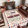Hearts Theme Crystal Velvet Floor Rug Personalized Custom Name Text Warm Carpet Home Decoration