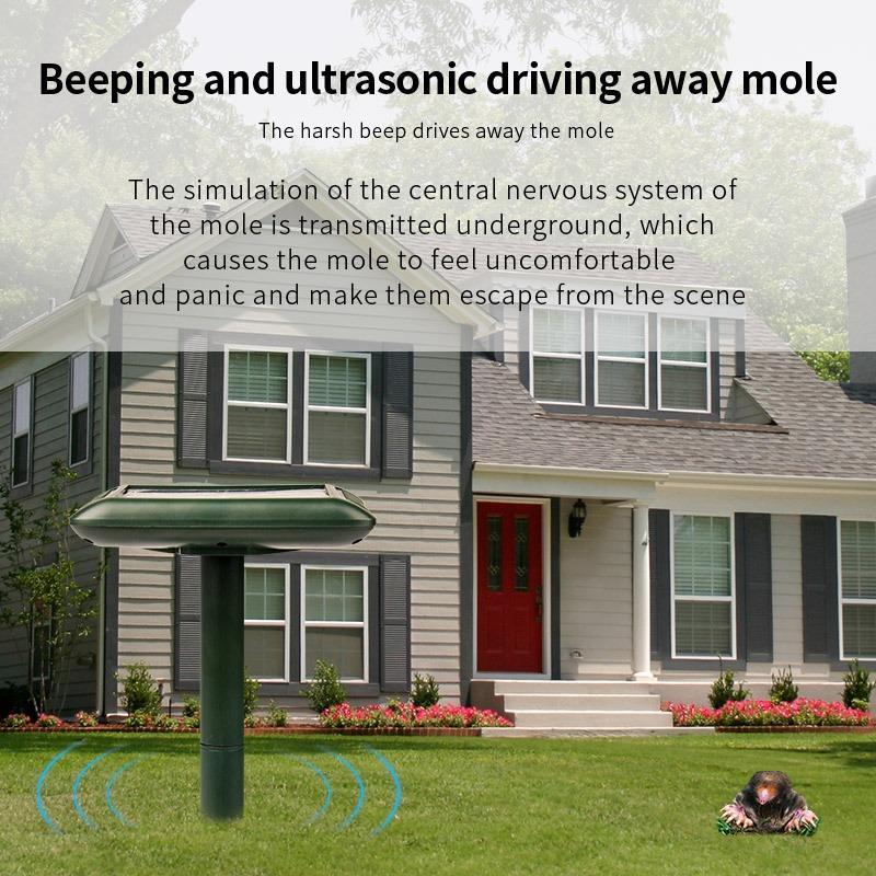 Отпугиватель мышей на солнечной батарее, инвертор на 360°, механическая волна, отпугиватель змей, ферма, сад, заземляющая вилка, отпугиватель мышей