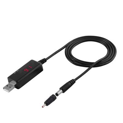 Кабель USB to DC 5.5/3.5mm 5V to 9V/12V для зарядки роутера, модема и усилителя